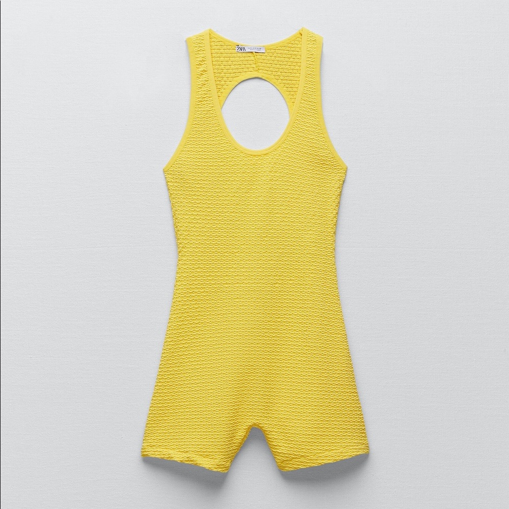 Zara Cut Out Textured Jumpsuit